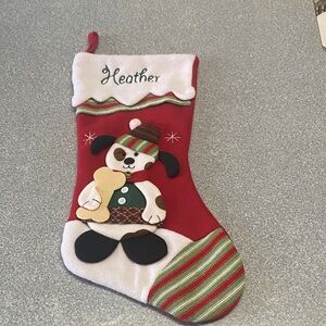 Personal Creations Stocking with the name Heather embroidered